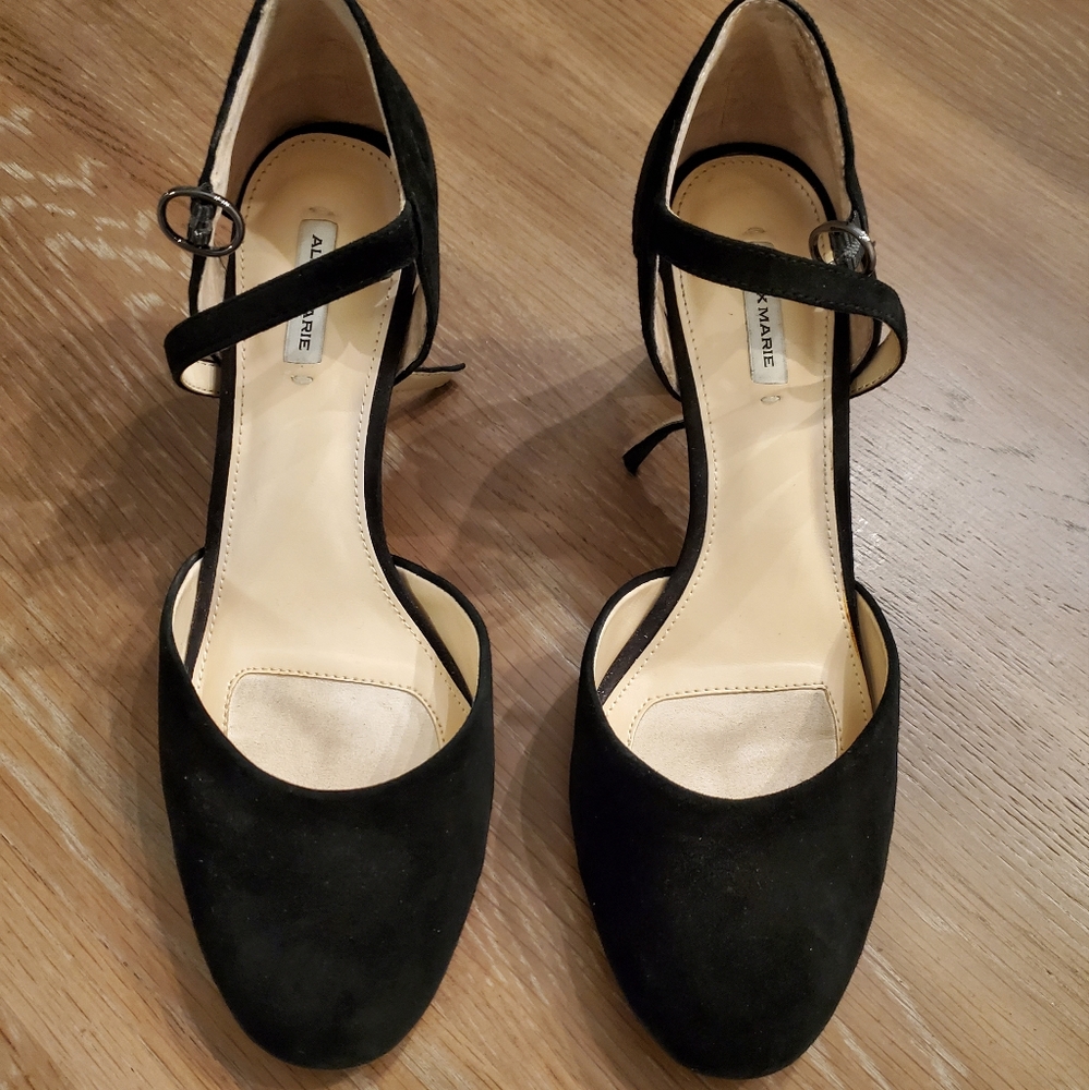 Alex Marie Black Suede Pump Sz 8